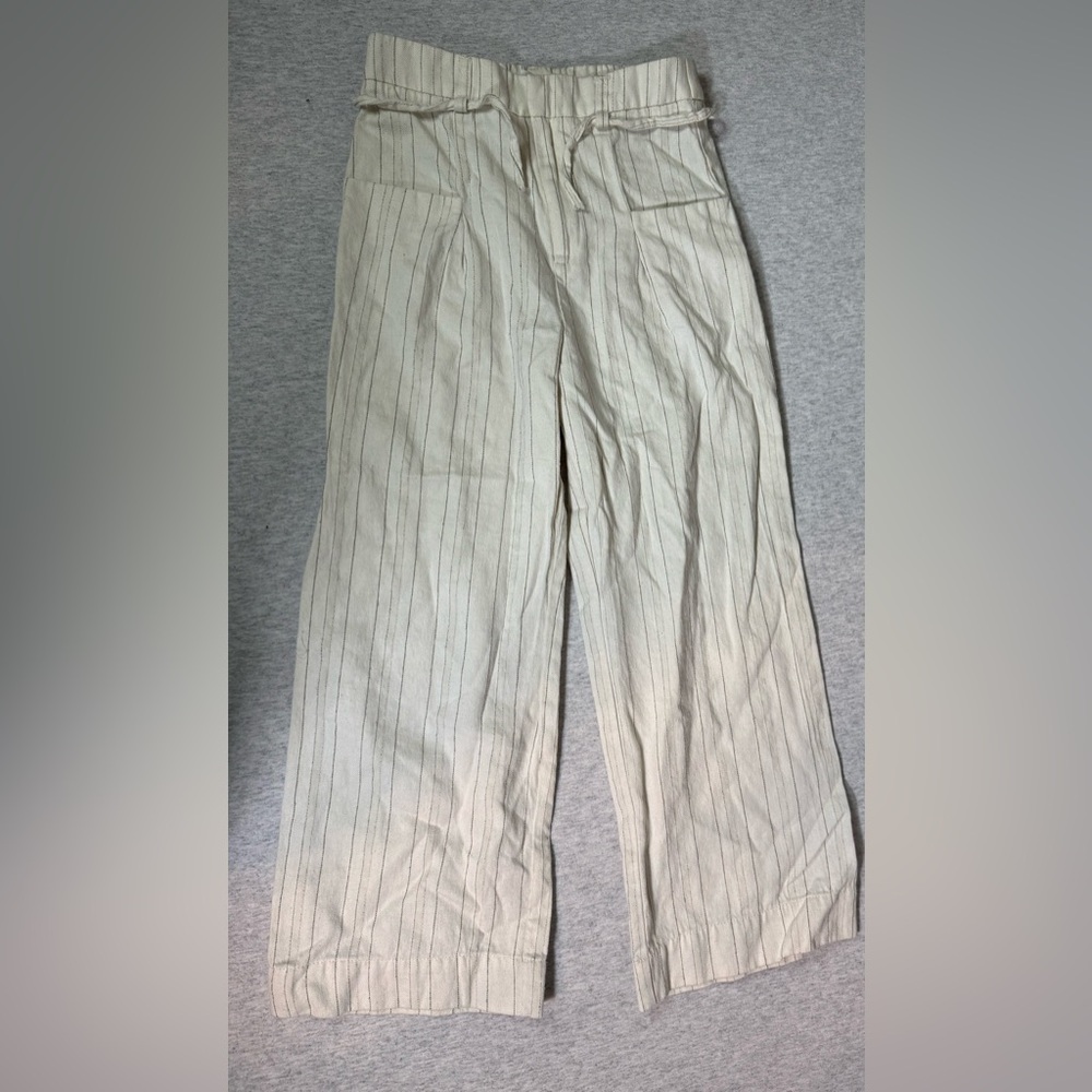 Zara Girls Linen-Blend Island Striped Drawstring Pants – Size 10 🌴✨